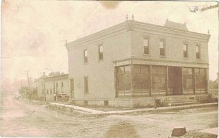 Vintage Real Photo Postcard Of The A.  Reiser Building In The Montana Territory