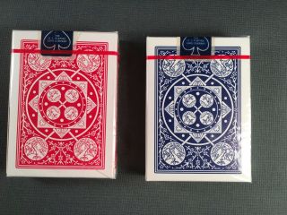 Ohio Bicycle 808 Fan Back Playing Cards Blue Seal - Rare " G " Deck