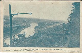 Vintage Postcard View Of A Trolley Car Heading To Paxinosa Inn Near Easton,  Pa