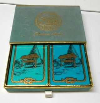 Vintage Camp David Presidential Retreat Double Deck Of Playing Cards,