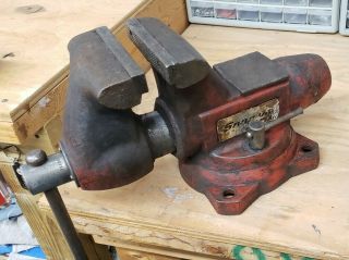 Large Wilton Snap On Tools Bullet Bench Vise 6” Jaws With Swivel Base Model 1760