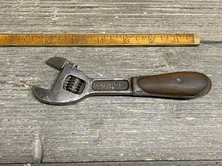 Rare Vintage HD Smith Perfect Handle 6” Baby Adjustable Wrench 2