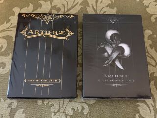 Artifice Gold And Black - Black Club Playing Cards Ellusionist