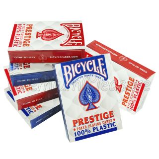 6 Decks X Bicycle Prestige Playing Cards 100 Plastic Standard Index Poker Magic
