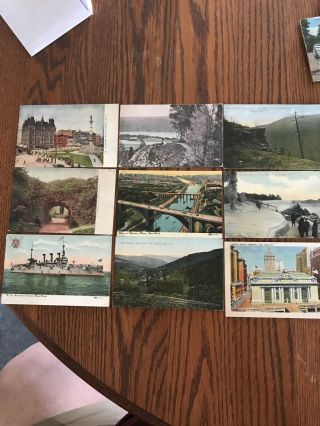 12 Vintage Postcards Depicting York City And State Landmarks Dated 1910 - 1944