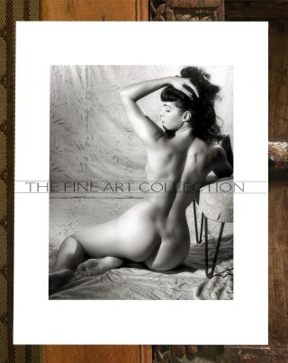Bettie Page - Bunny Yeager - Nude Image - Fine Art Print - Limited