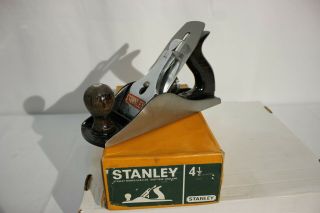 Vintage Stanley Bailey No.  4 Smooth Bottom Wood Plane 9 3/8 " X 2 1/2 "