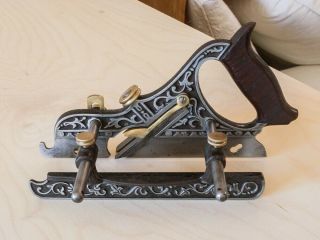 Stanley Millers Patent no.  41,  Type 5,  1877 - 1882 plow plane with two fences. 2