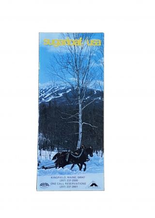 Sugarloaf Usa 1970s Ski Brochure Trail Map Booklet Maine Resort Souvenir Travel