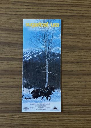 SUGARLOAF USA 1970s Ski Brochure Trail Map Booklet MAINE Resort Souvenir Travel 2