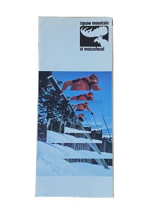 Squaw Mountain 1971 Ski Brochure Trail Map W/insert Maine Resort Souvenir Travel