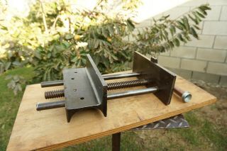 Antique Woodworking Quick Release Vise,  10  Jaw Under Bench Mount Cast Iron Vice 3