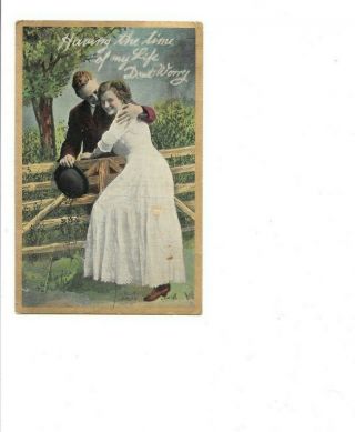 Vintage Postcard Anglo Series - American Comics Having The Time Of My Life C.  1909