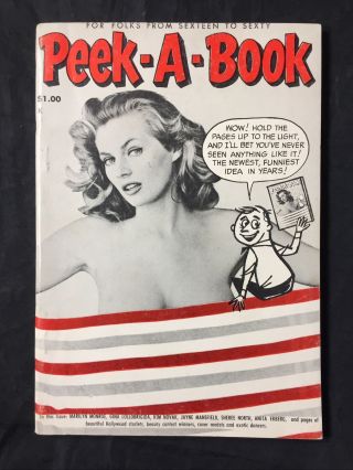 1956 Peek - A - Book Anita Ekberg Marilyn Monroe Jayne Mansfield Spicy Risque Pinups