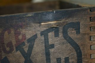 RARE Vintage KELLY FLINT EDGE AXES CHARLESTON WV WOOD CRATE BOX 3