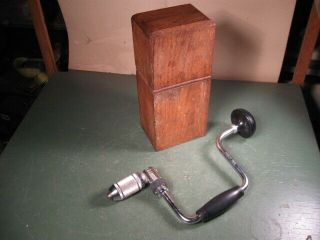 Old Vintage Woodworking Tools Fine Stanley Bit Brace Drill W/ Augers