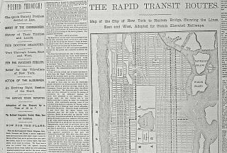 RAPID TRANSIT ROUTES FOR YORK CITY - MAP & FINE DESCRIPTIONS 1875 NEWSPAPER 3