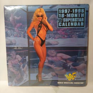 Vintage Wwf 1997 - 1998 18 Month Superstar Calendar Wrestling Sexy Girl