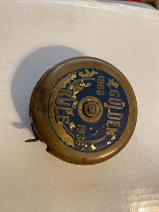 Rare Vintage Craftsman Brass 6 Foot Tape Measure “50 Years Of Value” 1886 - 1936
