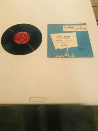Billie Holiday.  Teddy Wilson & His Orch.  10 " Columbia Cl 6040 Mono 33 Rpm Lp