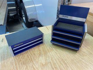 Snap On Mini Micro Tool Box Top And Middle Chest Set Midnight Blue