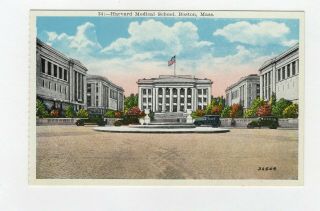 Harvard Medical School Boston Massachusetts Vintage Postcard B15
