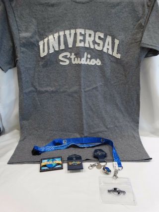 Universal Studios Set T - Shirt,  Lanyard,  Key Chain,  Pin,  Magnet Nwt