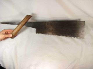 Vintage 110 Year Old Signed Japanese Tool Forged Iron Maebiki Nokogiri Rip Saw