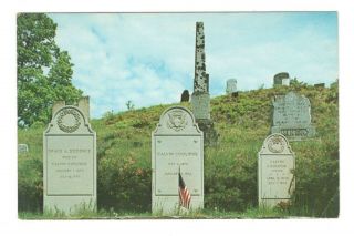 President Calvin Coolidge Grave Plymouth Vermont Vintage Postcard Eb278