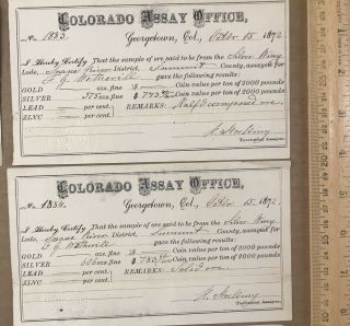 7 Assayer Docs Silver Wing Lode Snake River Summit Co,  Georgetown,  Colorado 1872 3