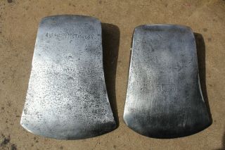 2 X Axe Heads: Plumb Usa & Hytest Forged Tools 4&1/2lb.