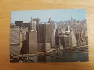 Vintage Postcard Staten Island Ferry And Lower Manhatten York City