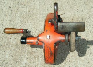 Antique Dimo - Special Hand Crank Bench Mount Tool Grinder Sharpener