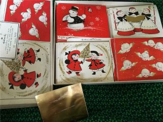 Vintage Hallmark Golden Signature Christmas Cards Box Of 12 With Envelopes Nos