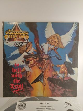 Stryper - To Hell With The Devil Lp Vinyl Orig 1986 W/ 2 Inserts Uncensored K41