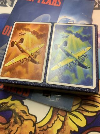 Orig Wwii Us Army Air Corps Deck Playing Cards B - 24 Liberator Bomber Design