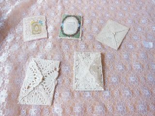 5 Victorian Paper Lace Greeting Cards/incl.  Envelope Style