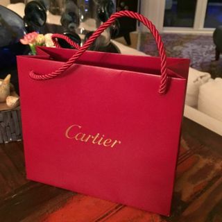 Authentic Cartier Wine Red Gift Shopping Bag 20 X 18 Cm / 7,  87 X 7 Inches