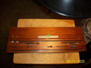 Brown & Sharpe No.  845 - Steel Beam Trammmel W/wood Case.  V.  G.  C. ,