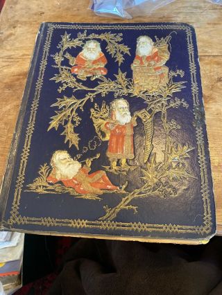 Victorian Santa Claus Scrapbook With Die Cuts Inside
