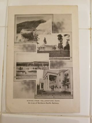 NORTHERN PACIFIC YELLOWSTONE PARK LINE,  Railroad menu,  circa 1908 2