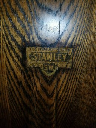 ANTIQUE OAK STANLEY SWEETHEART TOOL CABINET WITH KEY VG cond CIRCA 1920s NO 862 2