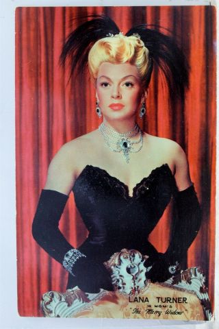 Lana Turner Mgm Merry Widow Postcard Old Vintage Card View Standard Souvenir Pc