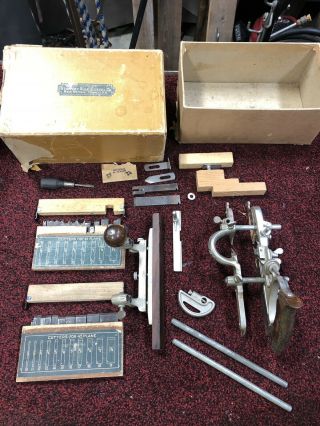 Antique Stanley wood plane No.  45 With 2 Boxes Of blades 2