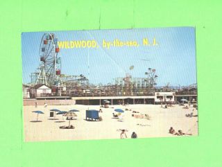 Zz Postcard Wildwood By The Sea Jersey Bathing Beach And Amusement Area