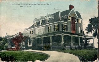 Vintage Postcard Postmarked 1909 North Shore Summer Home Of President Taft