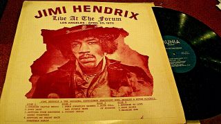 Jimi Hendrix Live At The Forum Los Angeles April 25 1970 2 Lp Vg,  Munia Tmoq