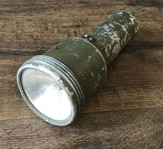 1924 Motor Dynamo Flashlight Campbell Mfg Co No Batteries Military Wwii