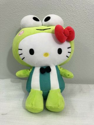 Rare Hello Kitty In Keroppi Green Frog Costume Red White Plush Doll