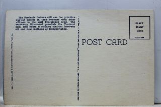 Florida FL Everglades Seminole Indians Postcard Old Vintage Card View Standard 2